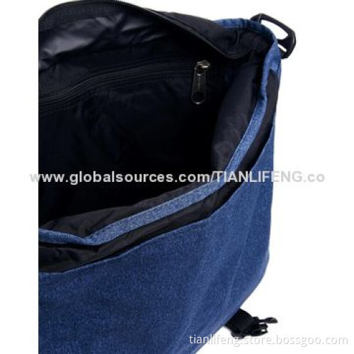 Double Denim Messenger Bag for Sports, Western Style